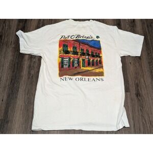 Hanes‎ Beefy-T Pat O'Brien's New Orleans Graphic T-Shirt Pocket Tee Medium